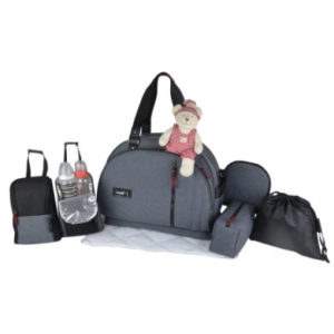 BABY ON BOARD Wickeltasche Weekend Grau
