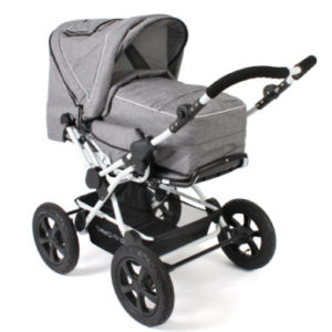 CHIC 4 BABY Kombi-Kinderwagen VIVA Melange Grau-Weiß