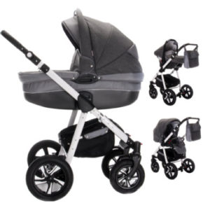 Friedrich Hugo Kombikinderwagen Mandala 3 in 1 - Espresso, grau