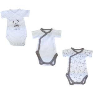 Hütte & Co Wickelbodies 3er Pack Sweet Baby weiß