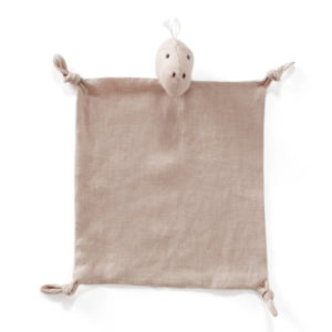 Kids Concept® Kuscheltuch Dino Leinen 24x26 cm, natur