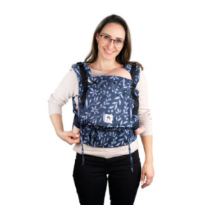 LIMAS Babytrage Flex Flora Midnight Blue