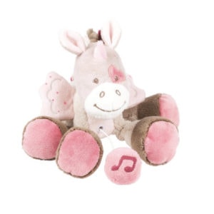 Nattou Nina, Jade & Lili - Mini-Spieluhr Jade das Einhorn - rosa/pink
