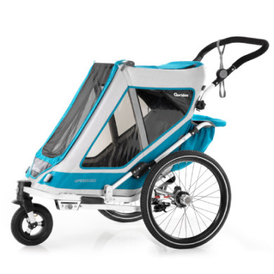 Qeridoo® Kinderfahrradanhänger Speedkid2 Petrol Qeridoo® Kinderfahrradanhänger Speedkid2 Petrol