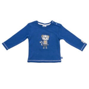 SALT AND PEPPER Baby Glück Boys Longsleeve Tiger print bright blue