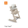 STOKKE® Tripp Trapp® Hochstuhl Buche weiß transparent inkl. Baby Set weiß + Gratis Tray weiß