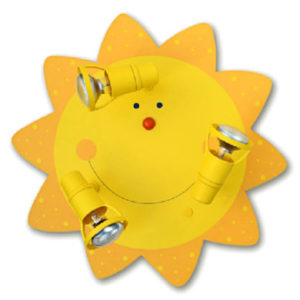WALDI Deckenleuchte Sonne, gelb 3-flg.