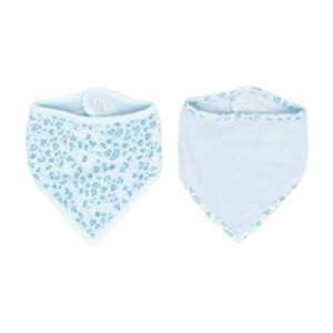 bébé jou Bandana Lätzchen Leopard Blue 2er-Pack