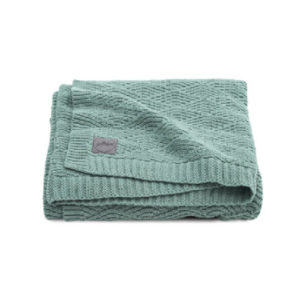 jollein Strickdecke River knit ash green 100 x 150 cm