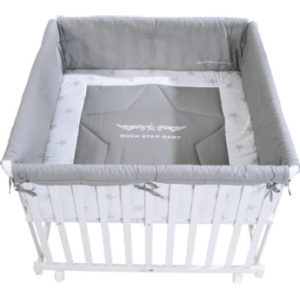 roba Laufgitter 100 x 100 cm weiß Rock Star Baby